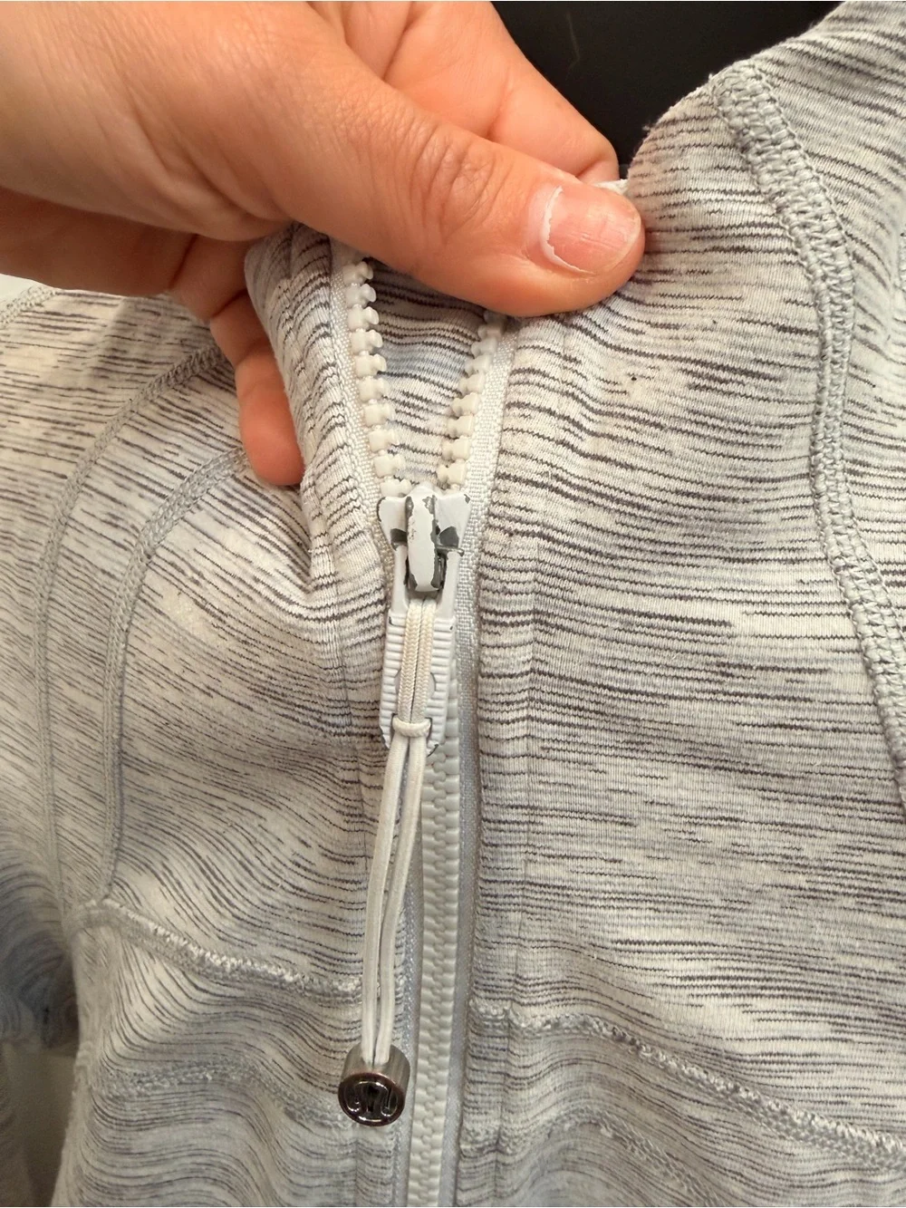 lululemon athletica Heathered Light Gray Zip-Up Utility Jacket